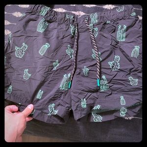 Rail cactus swimming trunks